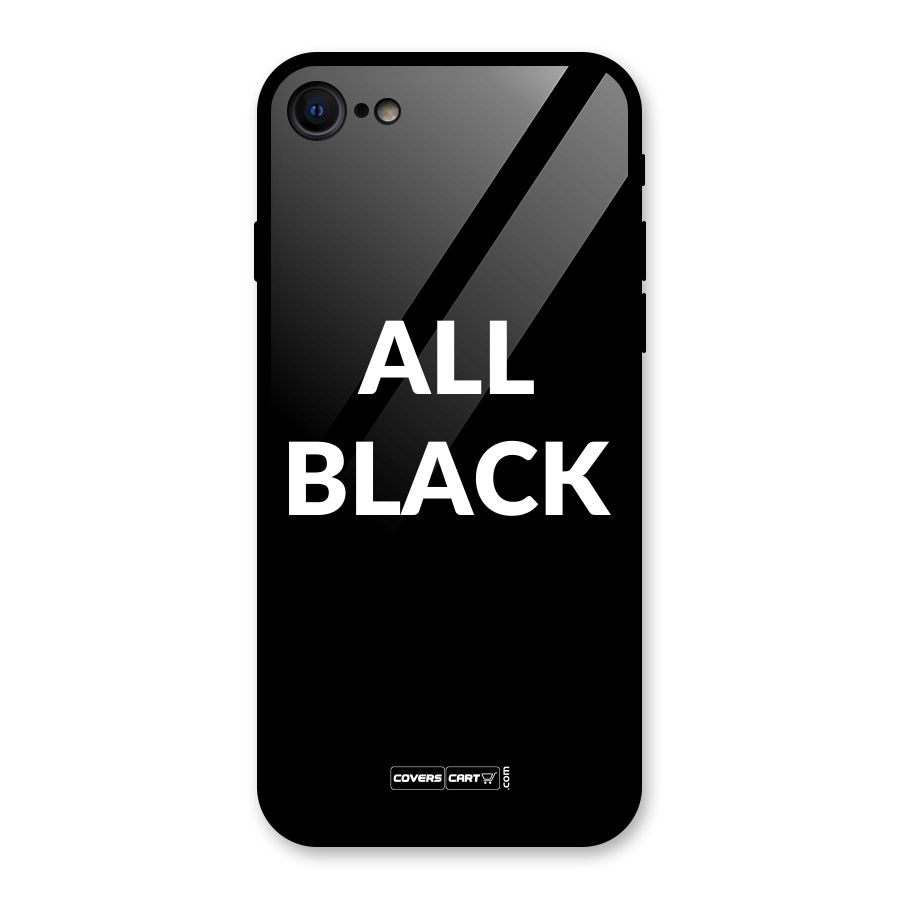 Raftaar All Black Glass Back Case for iPhone 7