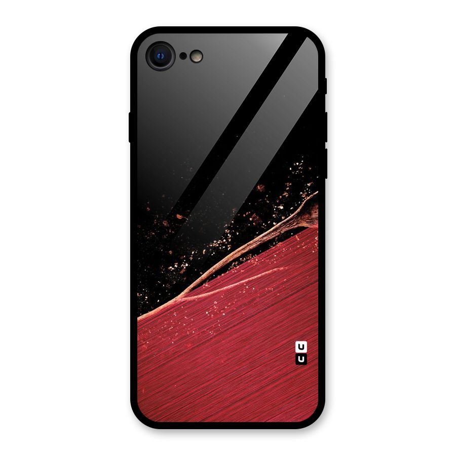 Red Flow Drops Glass Back Case for iPhone 7
