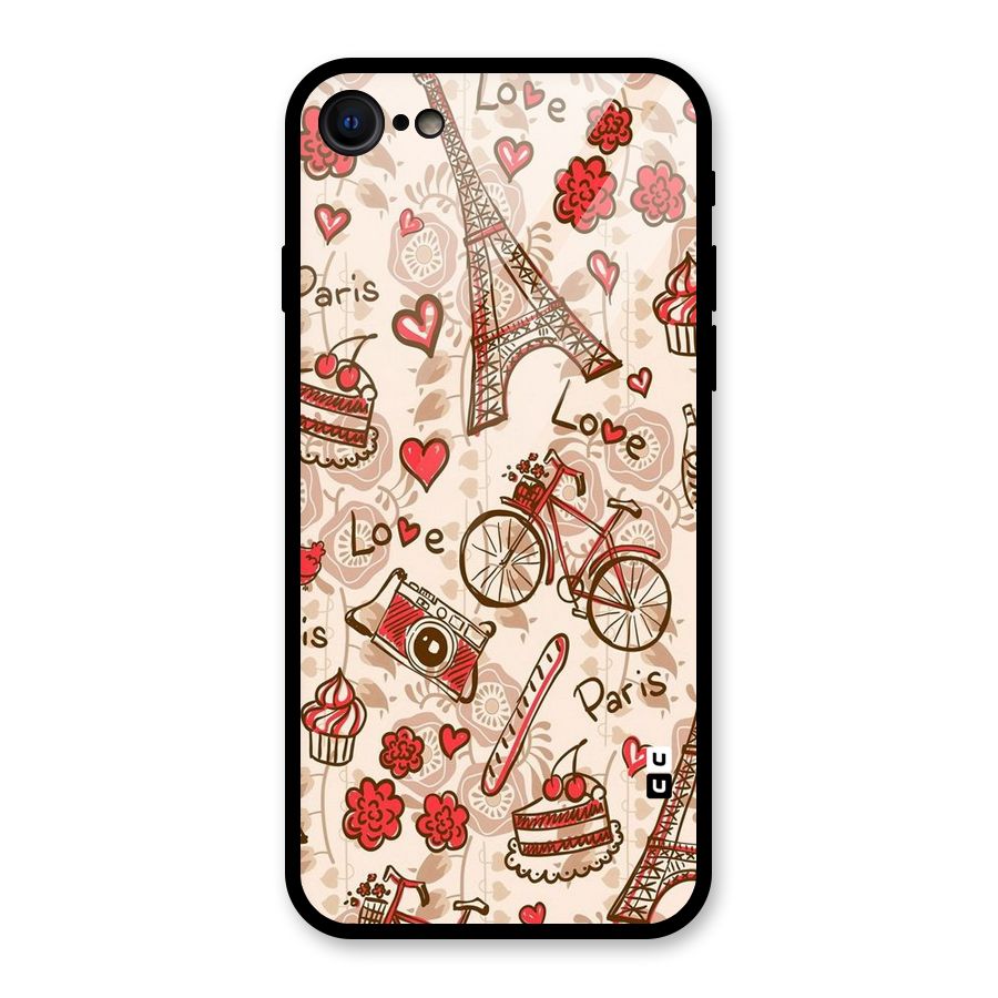 Red Peach City Glass Back Case for iPhone 7