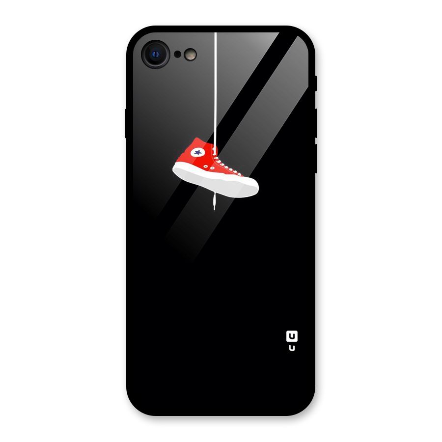 Red Shoe Hanging Glass Back Case for iPhone 7