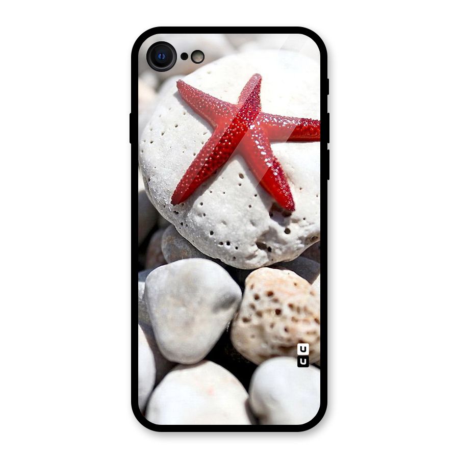 Red Star Fish Glass Back Case for iPhone 7