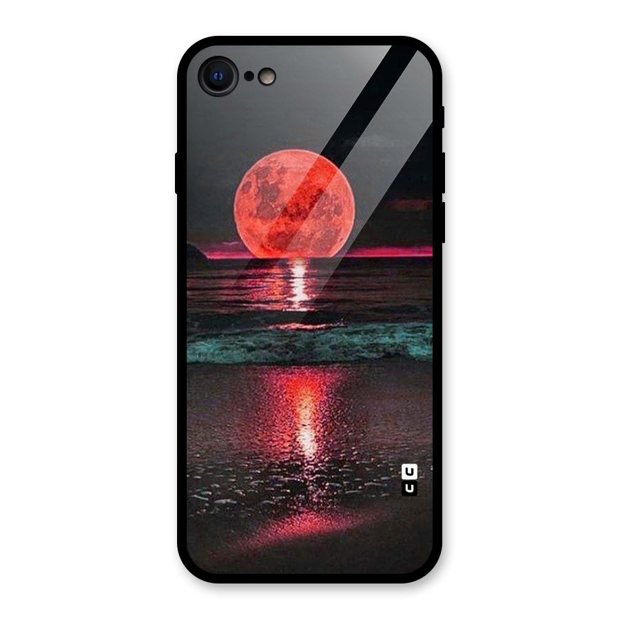 Red Sun Ocean Glass Back Case for iPhone 7