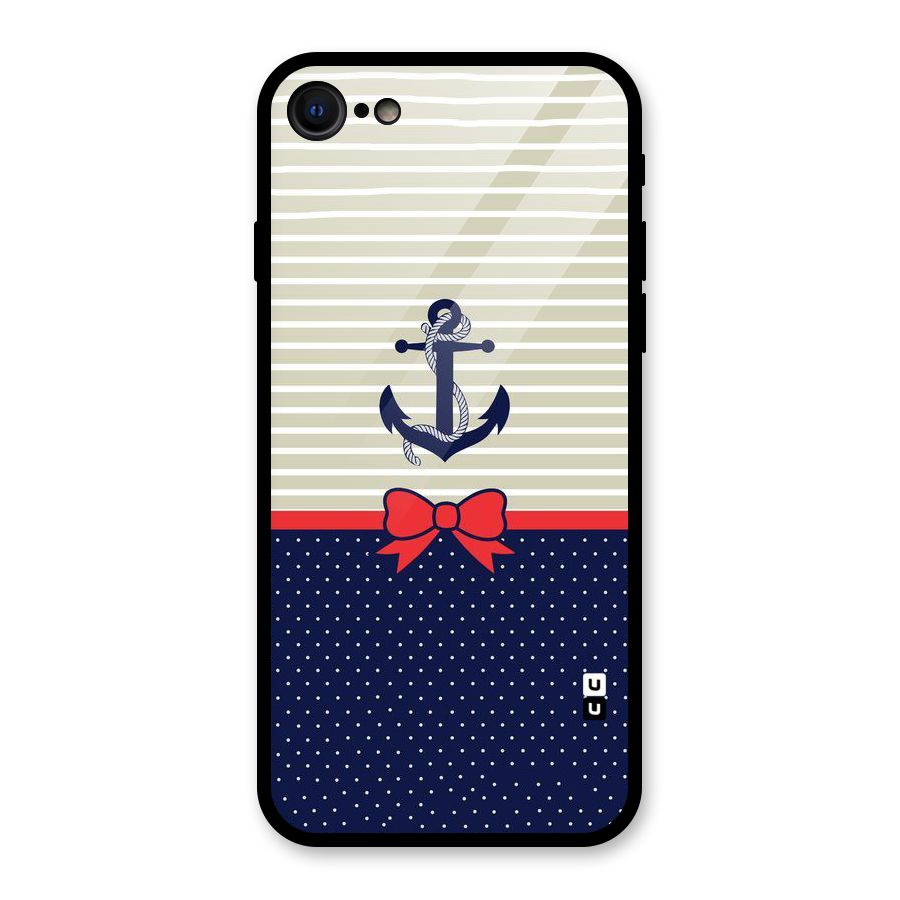 Ribbon Anchor Glass Back Case for iPhone 7