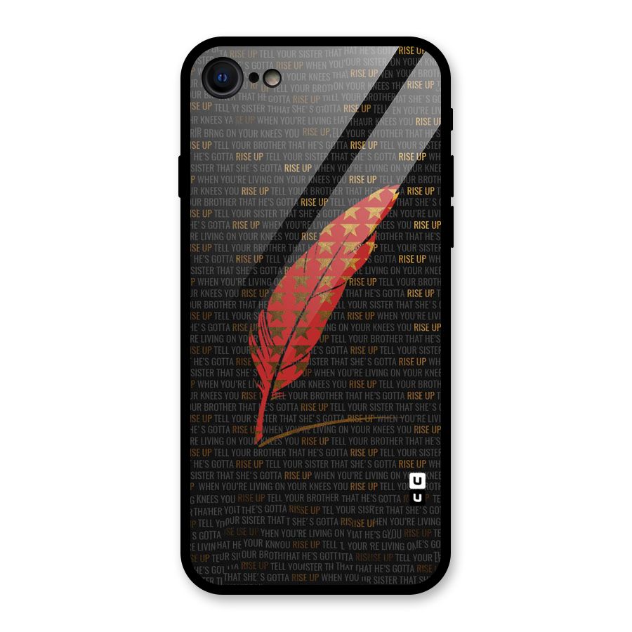 Rise Up Feather Glass Back Case for iPhone 7