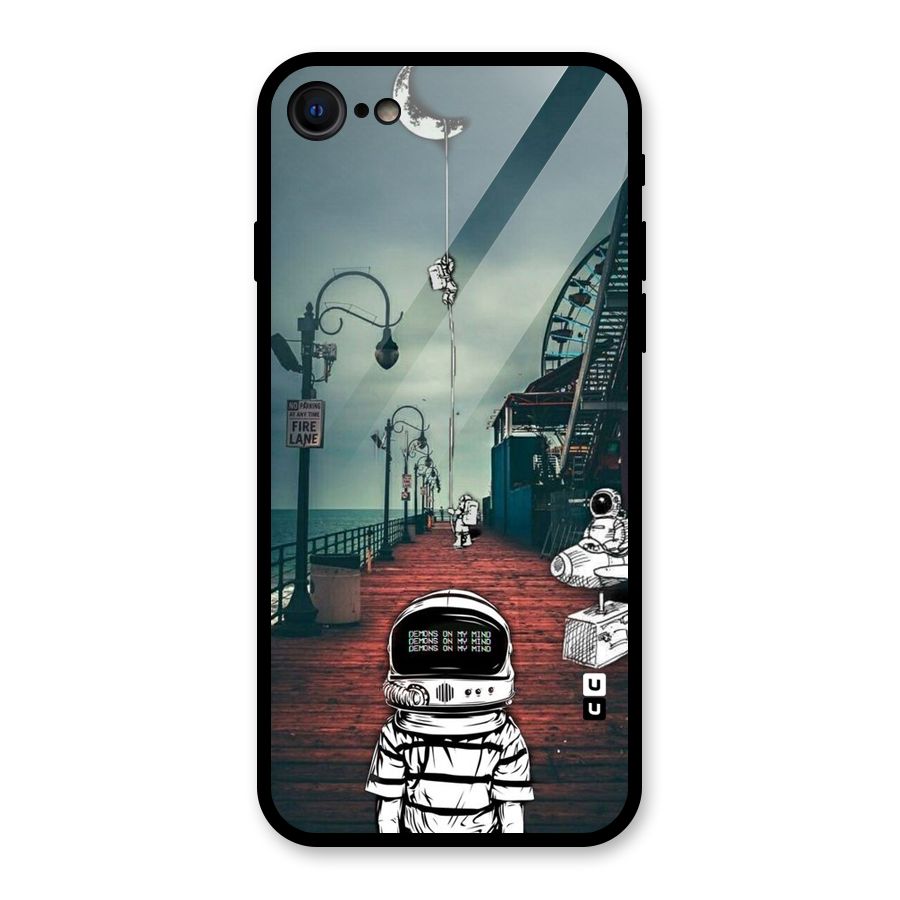 Robotic Design Glass Back Case for iPhone 7