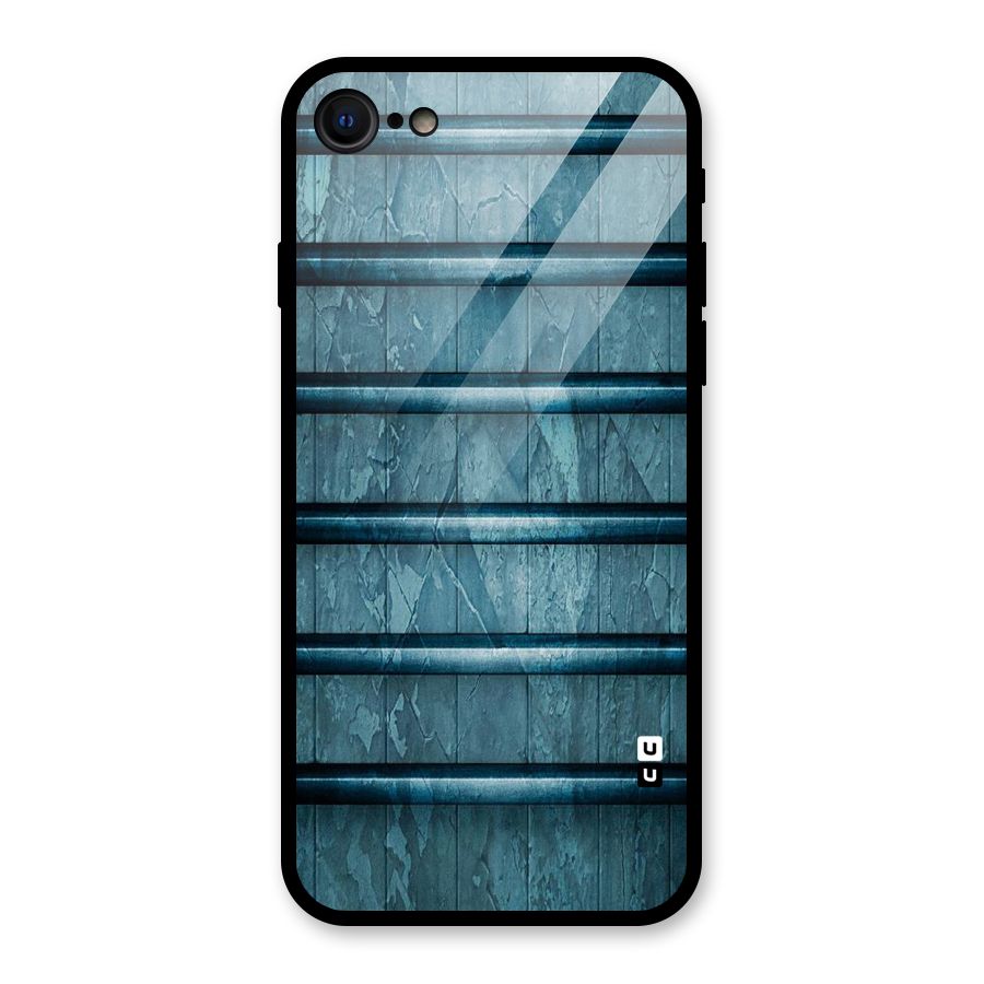 Rustic Blue Shelf Glass Back Case for iPhone 7
