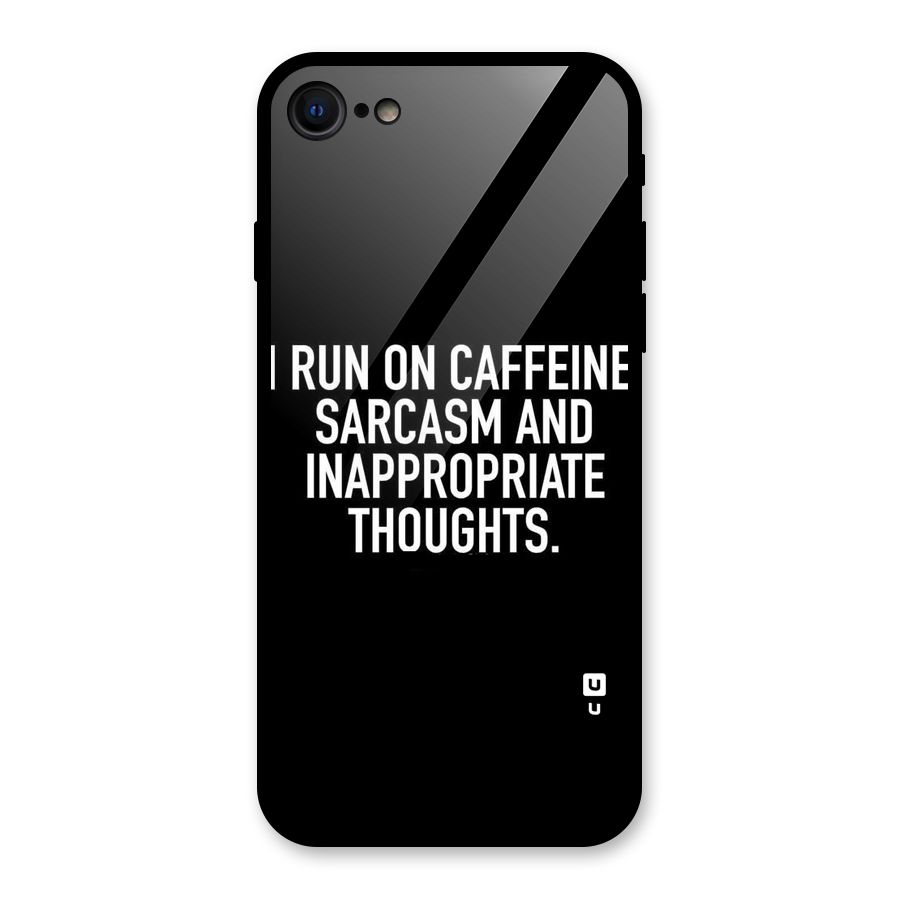 Sarcasm And Caffeine Glass Back Case for iPhone 7