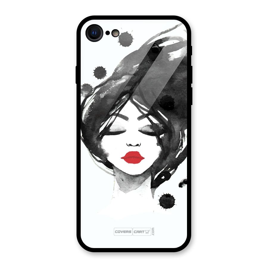 Sassy Girl Glass Back Case for iPhone 7