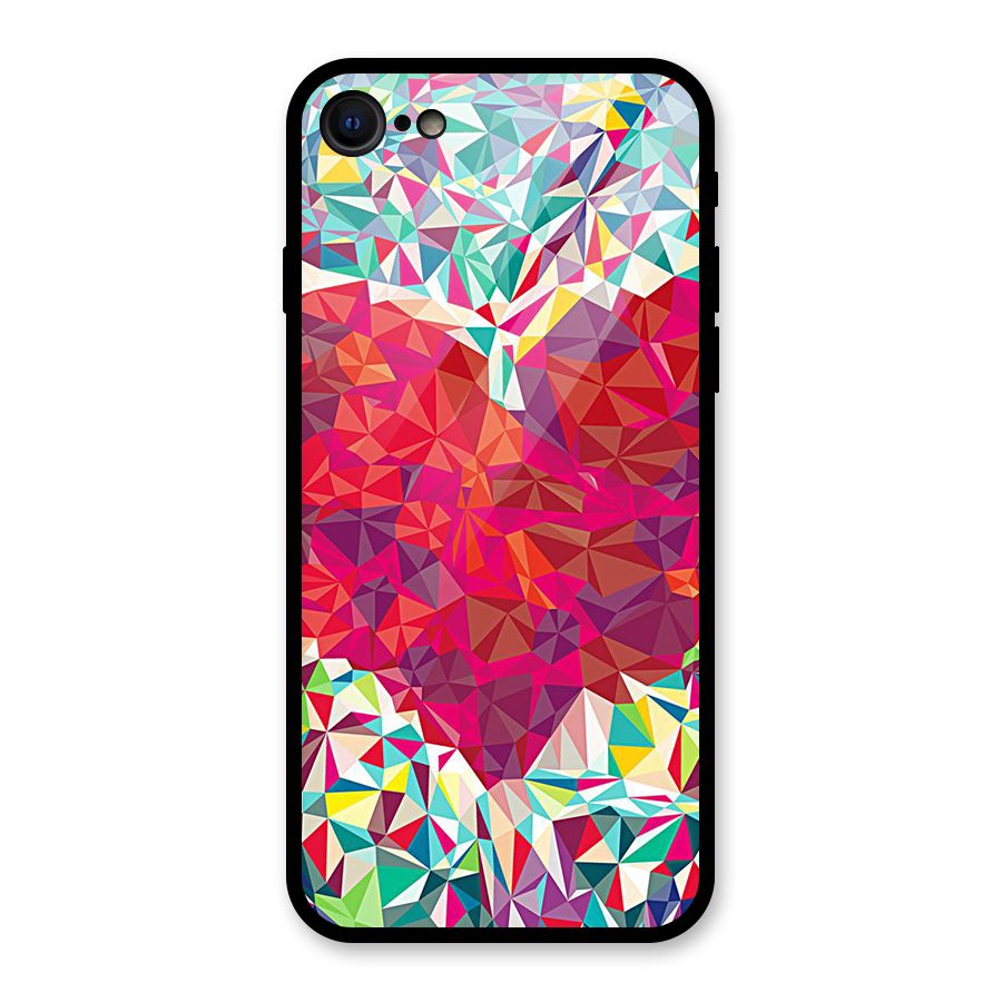 Scrumbled Heart Glass Back Case for iPhone 7