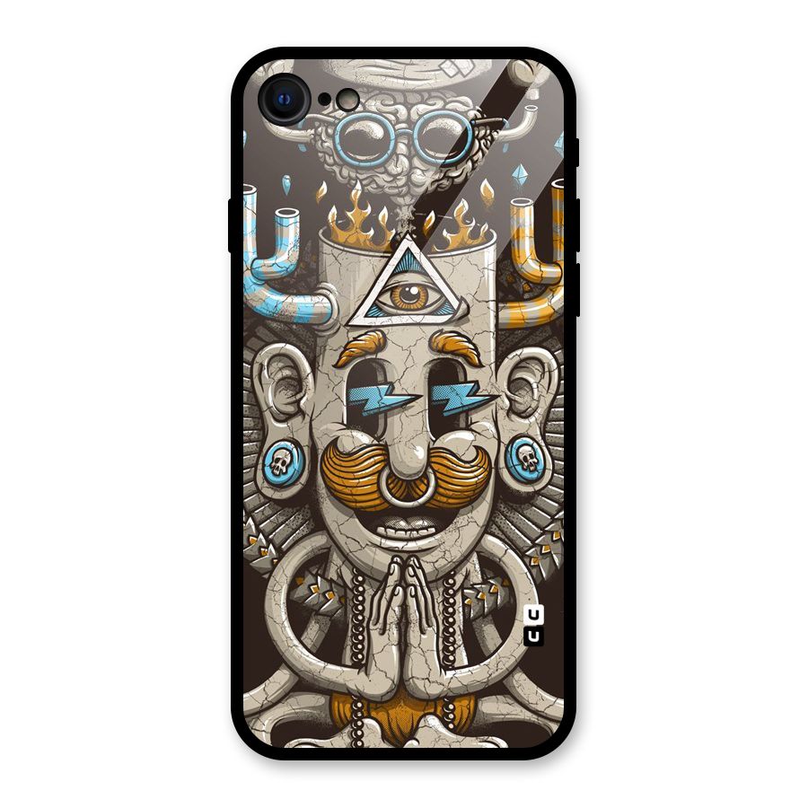 Sculpture Design Glass Back Case for iPhone 7