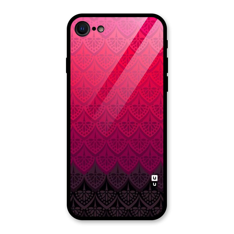 Shades Red Design Glass Back Case for iPhone 7