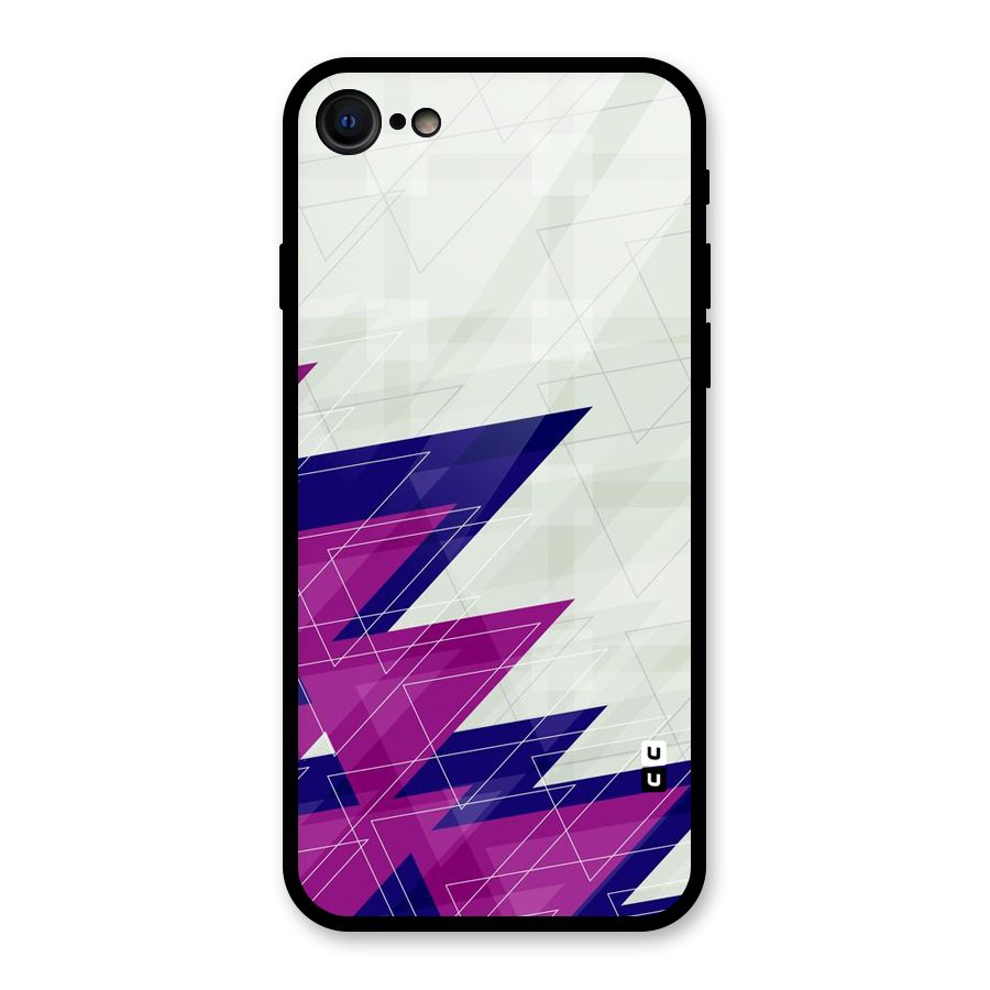 Sharp Abstract Design Glass Back Case for iPhone 7