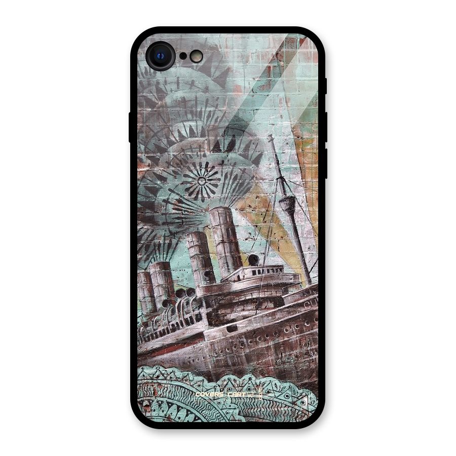 Ship Art Glass Back Case for iPhone 7