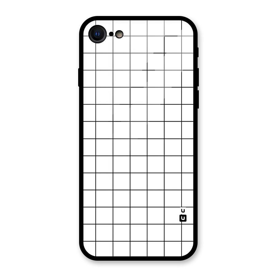 Simple Checks Glass Back Case for iPhone 7