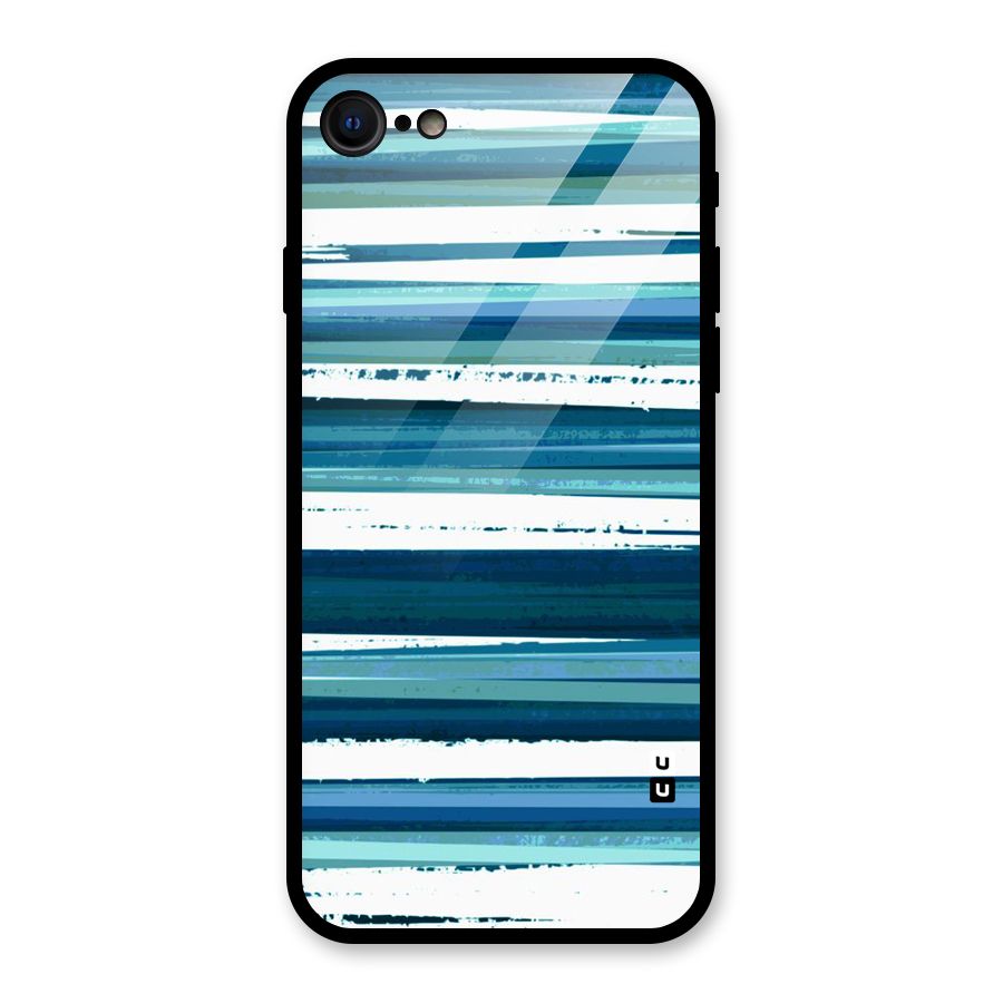 Simple Soothing Lines Glass Back Case for iPhone 7