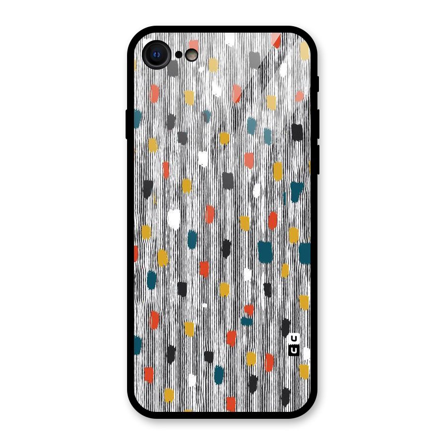 Single Paint Pattern Glass Back Case for iPhone 7