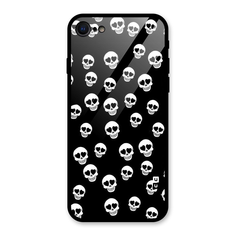 Skull Heart Glass Back Case for iPhone 7