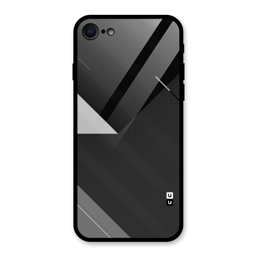 Slant Grey Glass Back Case for iPhone 7