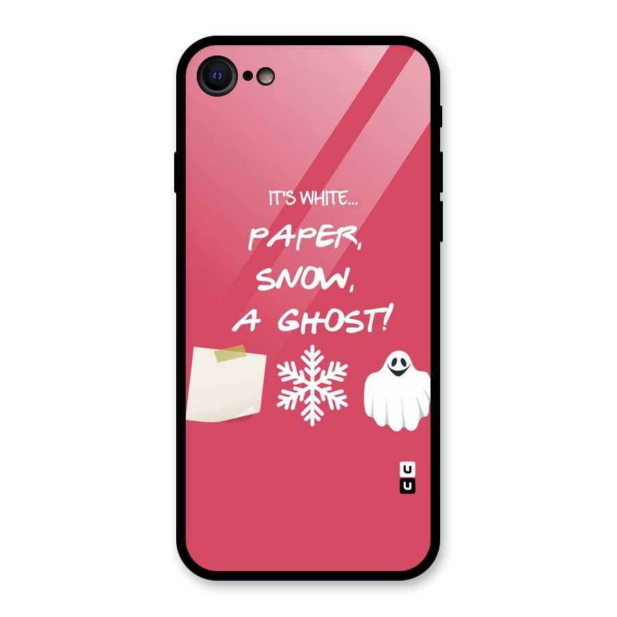 Snow Paper Glass Back Case for iPhone 7