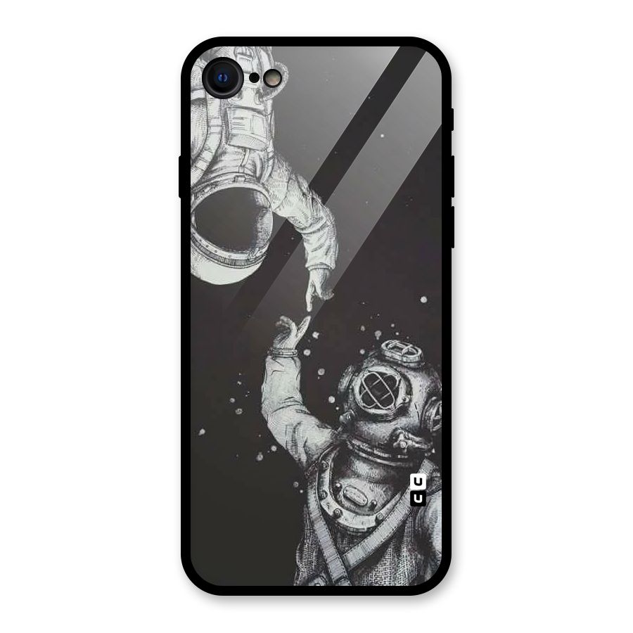 Space Meeting Glass Back Case for iPhone 7