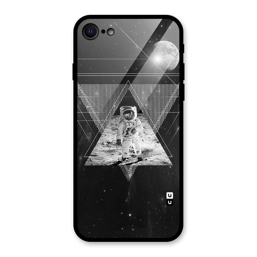 Space Triangle Abstract Glass Back Case for iPhone 7