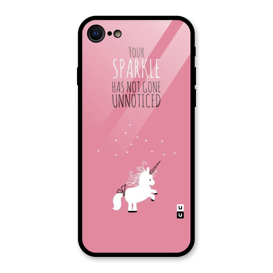 Sparkle Not Unnoticed Glass Back Case for iPhone 7