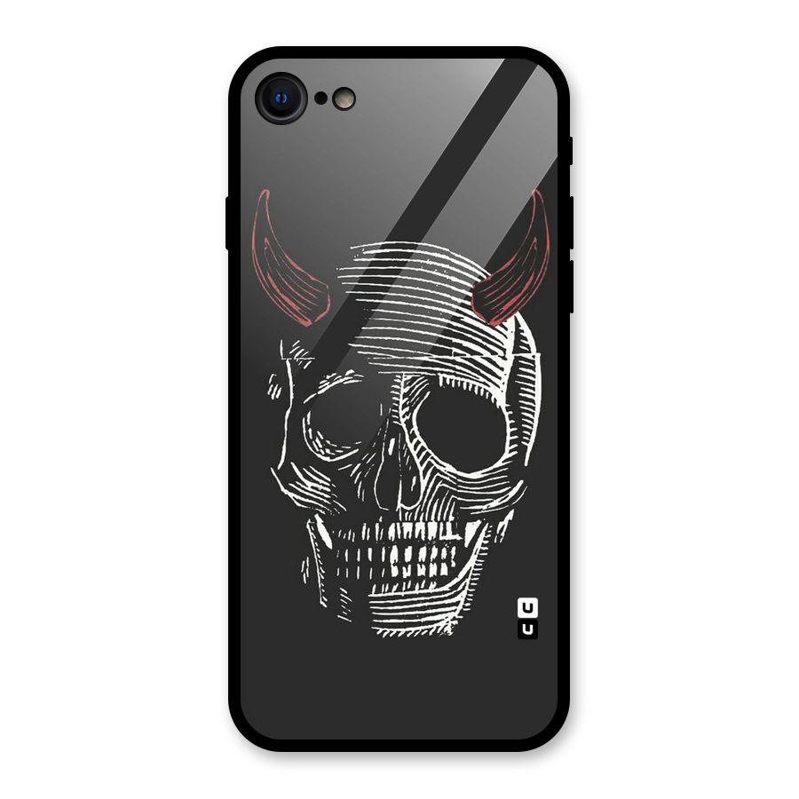 Spooky Face Glass Back Case for iPhone 7