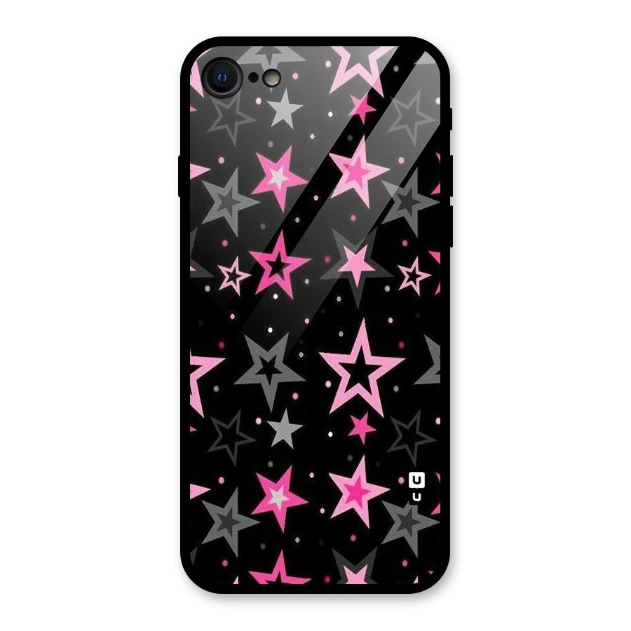 Star Outline Glass Back Case for iPhone 7