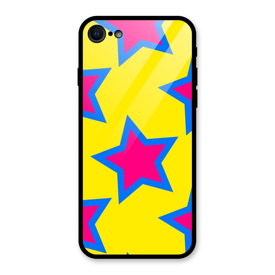 Star Pattern Glass Back Case for iPhone 7