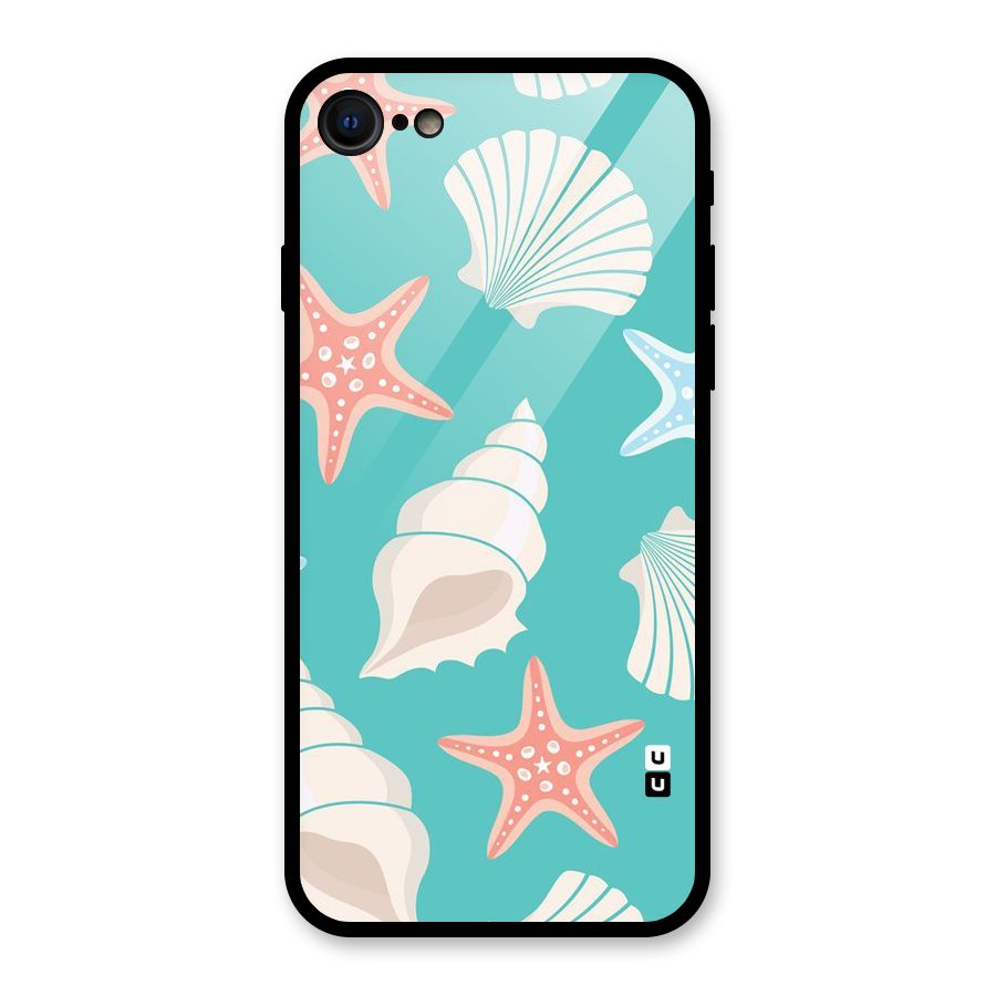 Starfish Sea Shell Glass Back Case for iPhone 7