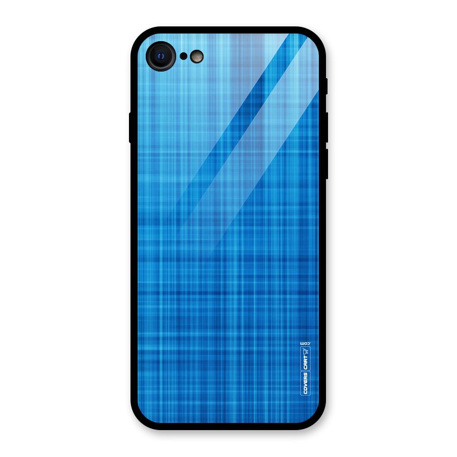 Stripe Blue Abstract Glass Back Case for iPhone 7