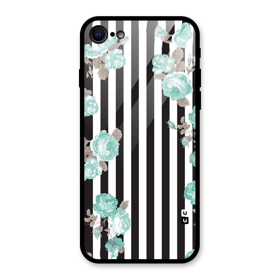 Stripes Bloom Glass Back Case for iPhone 7