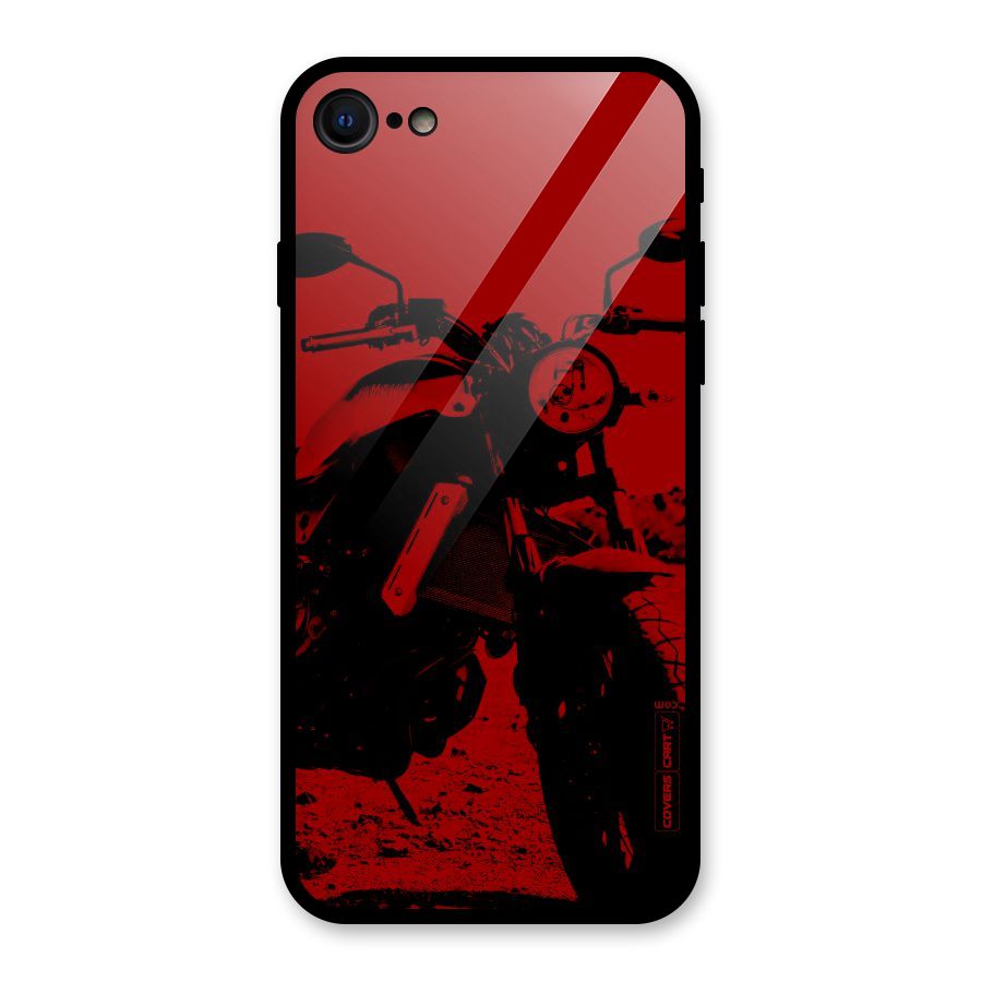 Stylish Ride Red Glass Back Case for iPhone 7