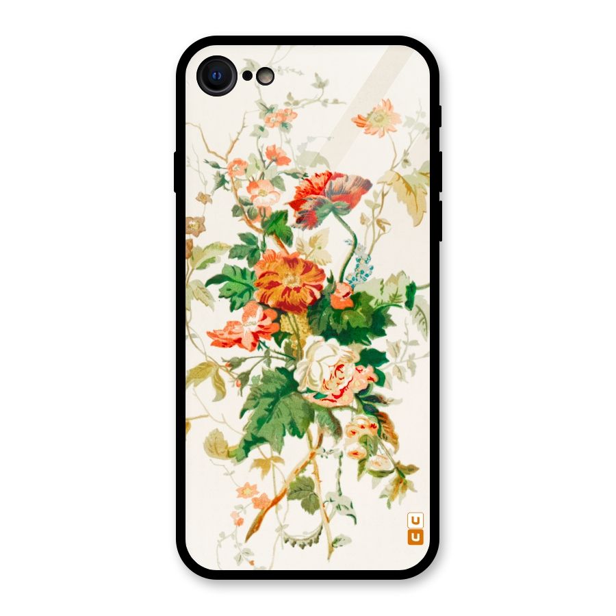 Summer Floral Glass Back Case for iPhone 7