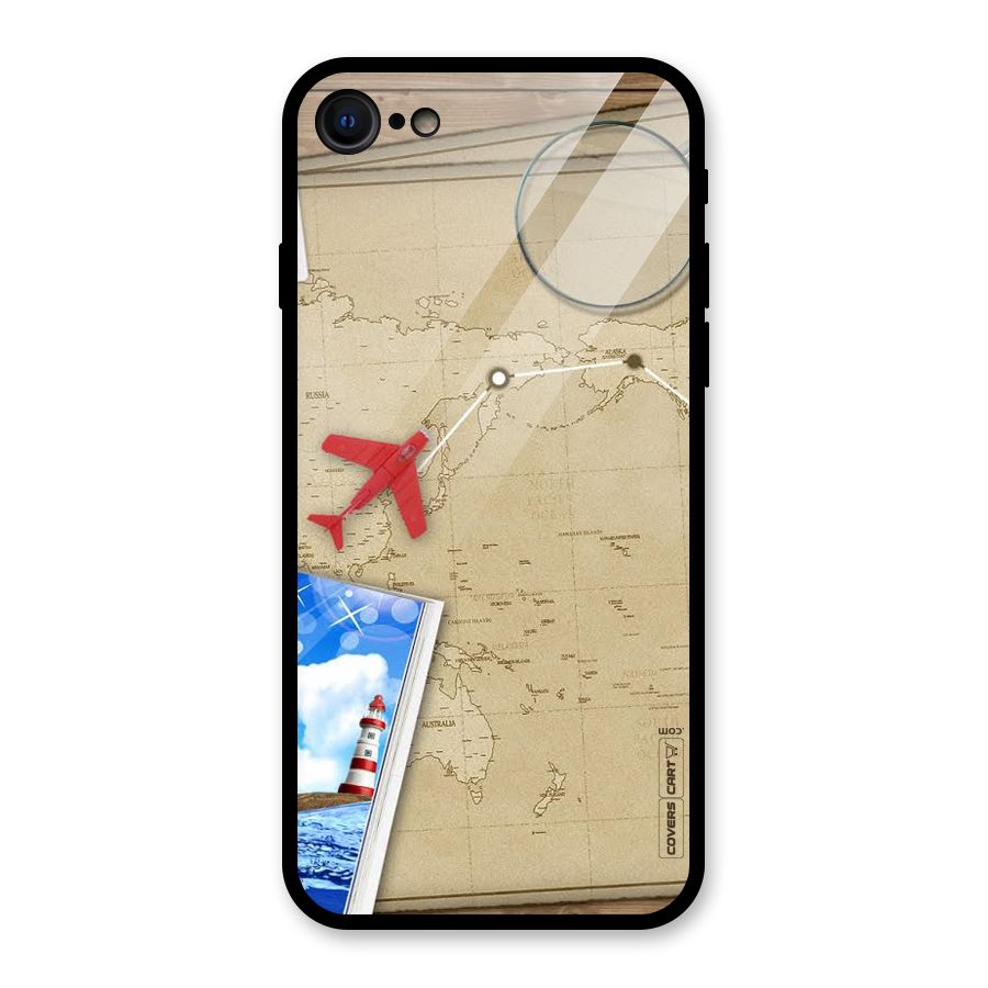 Summer Travel Glass Back Case for iPhone 7