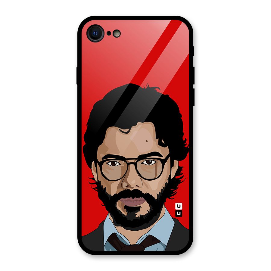 The Professor Illustration Art Glass Back Case for iPhone 7