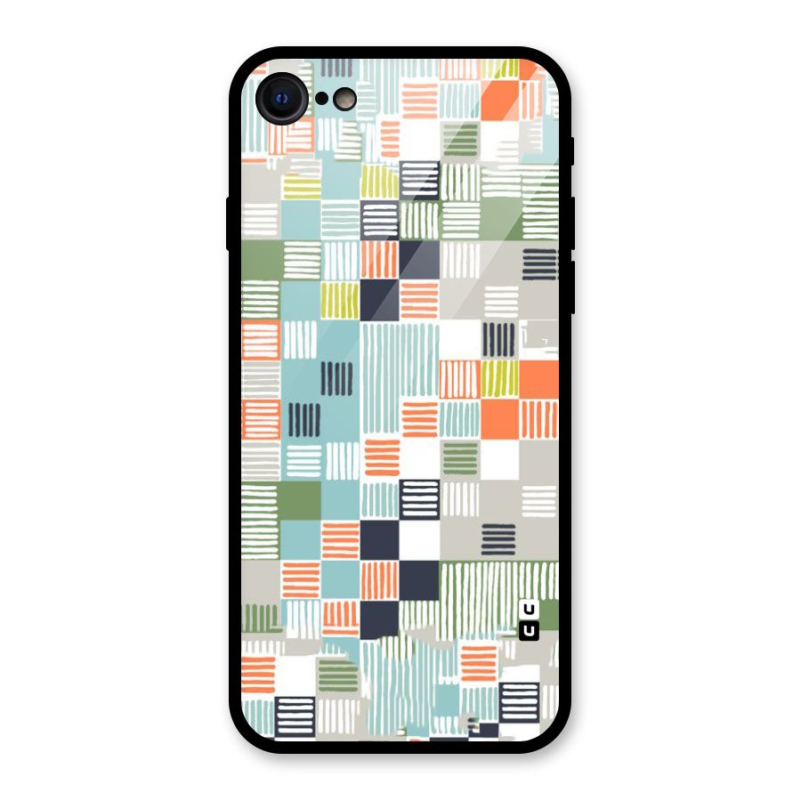 Tiny Boxes Stripes Glass Back Case for iPhone 7