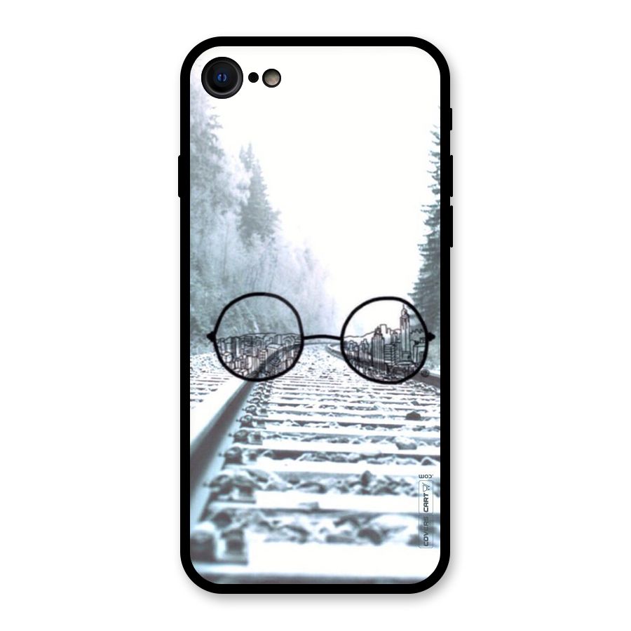 Tracks And Specs Glass Back Case for iPhone 7