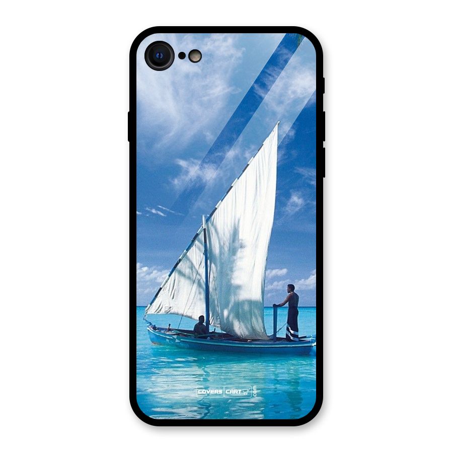 Travel Ship Glass Back Case for iPhone 7