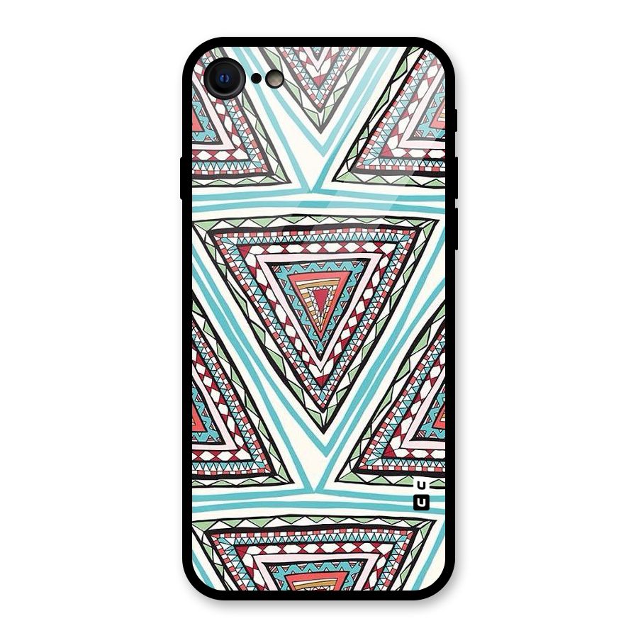 Triangle Abstract Mode Glass Back Case for iPhone 7
