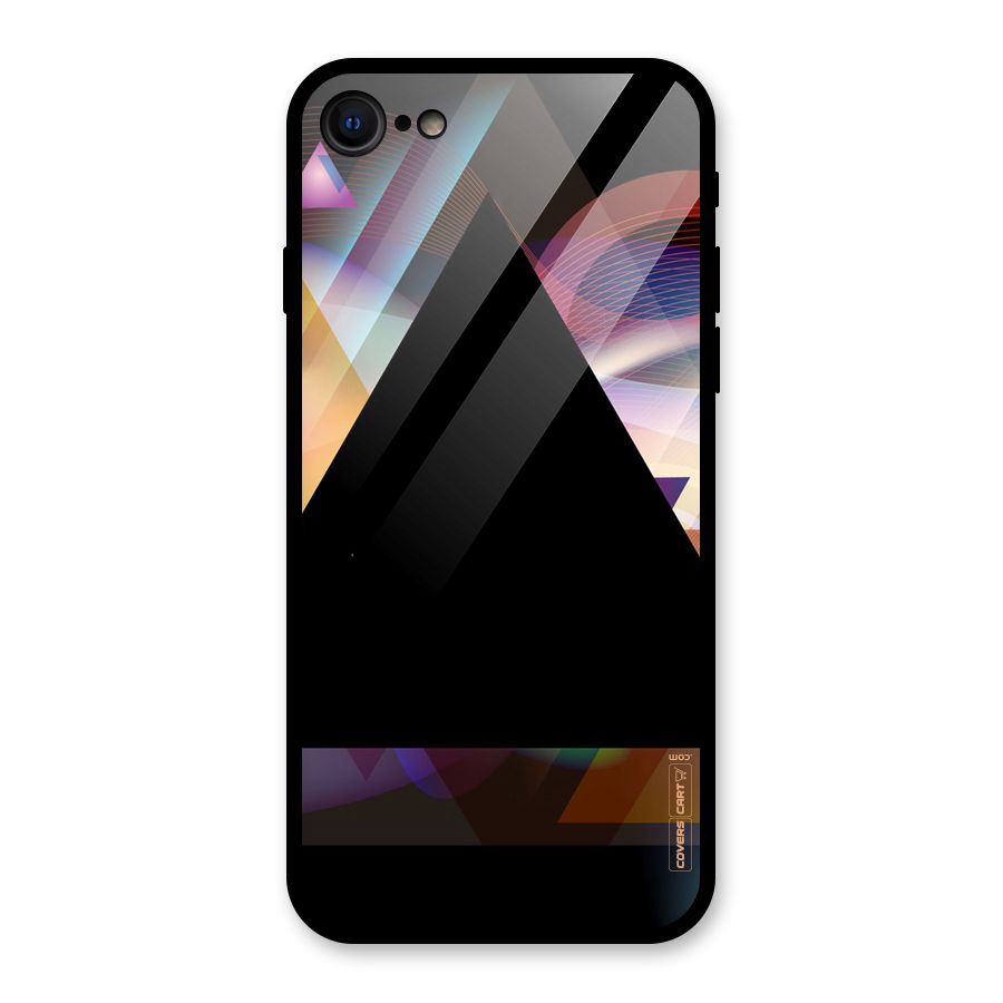 Triangle Black Abstract Glass Back Case for iPhone 7
