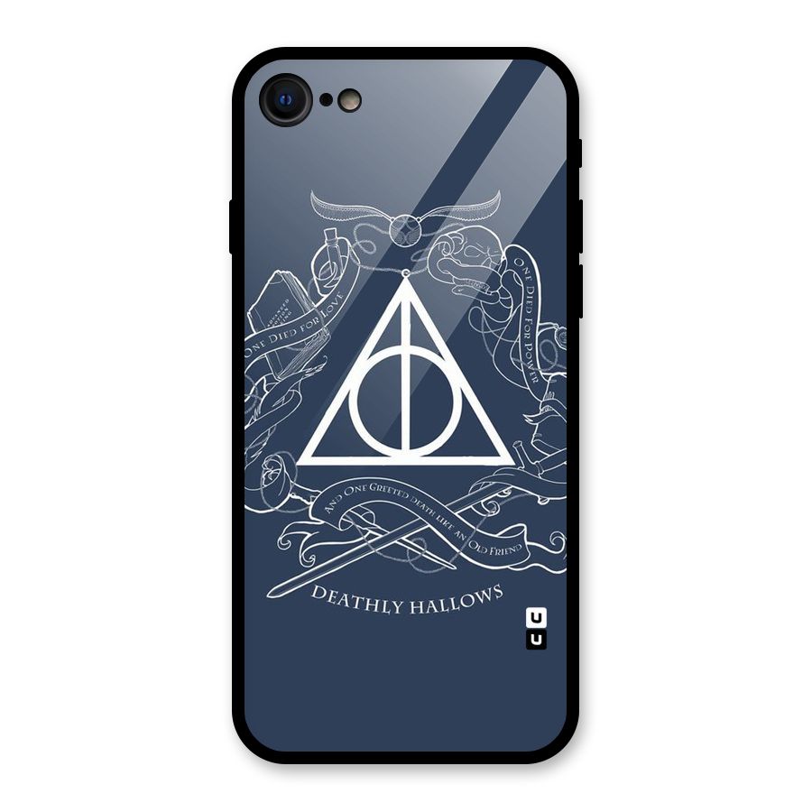 Triangle Blue Glass Back Case for iPhone 7