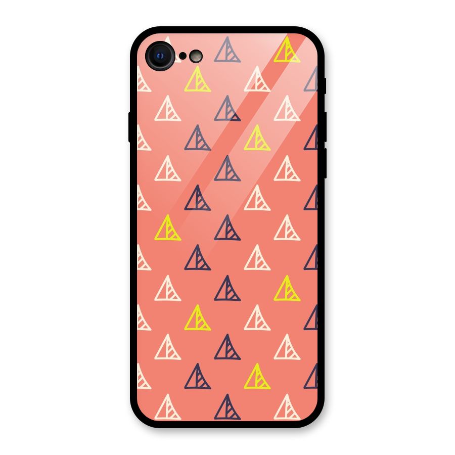 Triangular Boho Pattern Glass Back Case for iPhone 7