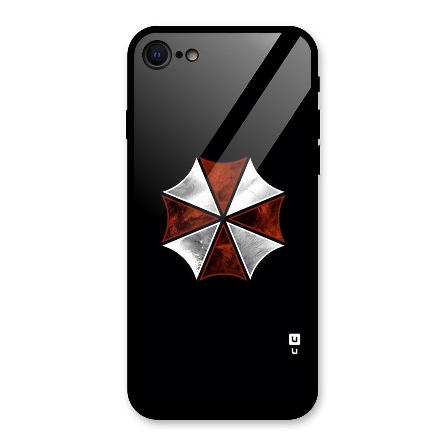 Umbrella Design Glass Back Case for iPhone 7
