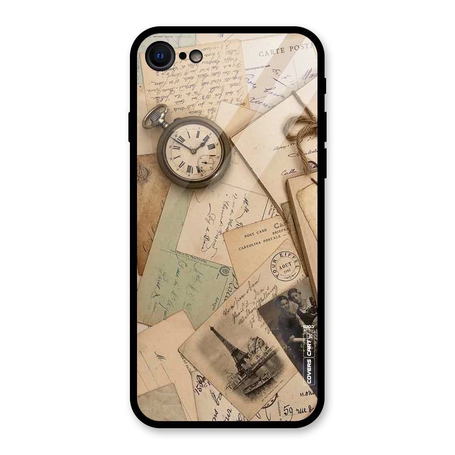 Vintage Postcards Glass Back Case for iPhone 7