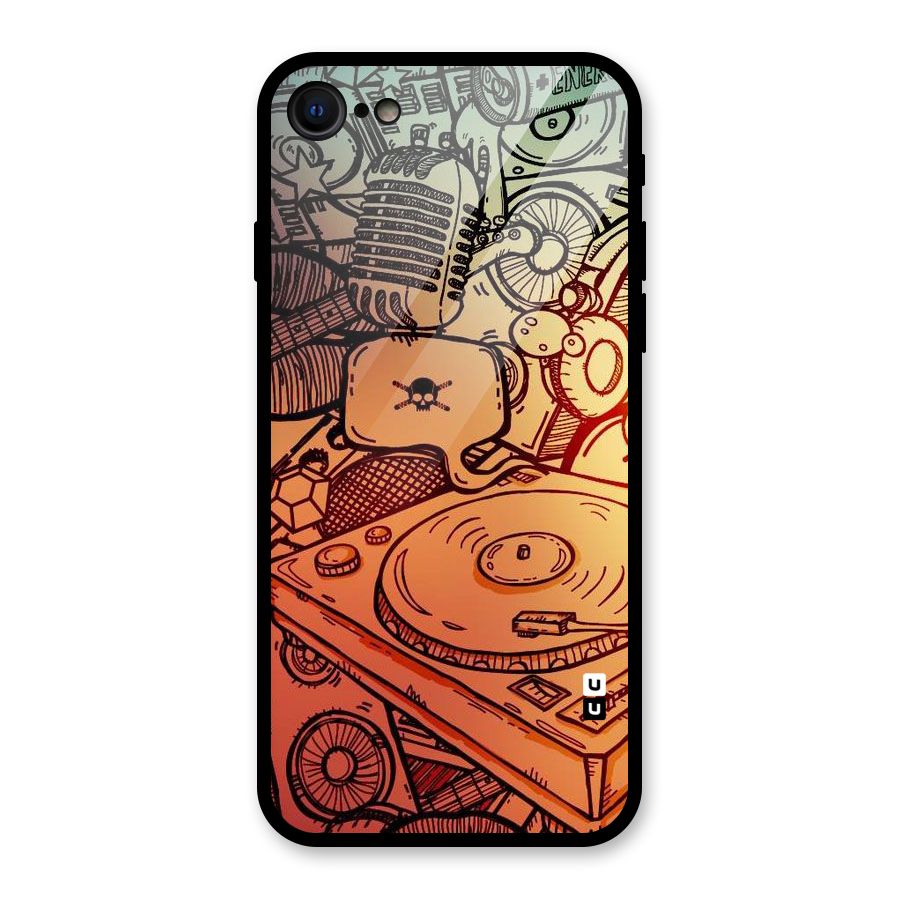 Vinyl Design Glass Back Case for iPhone 7