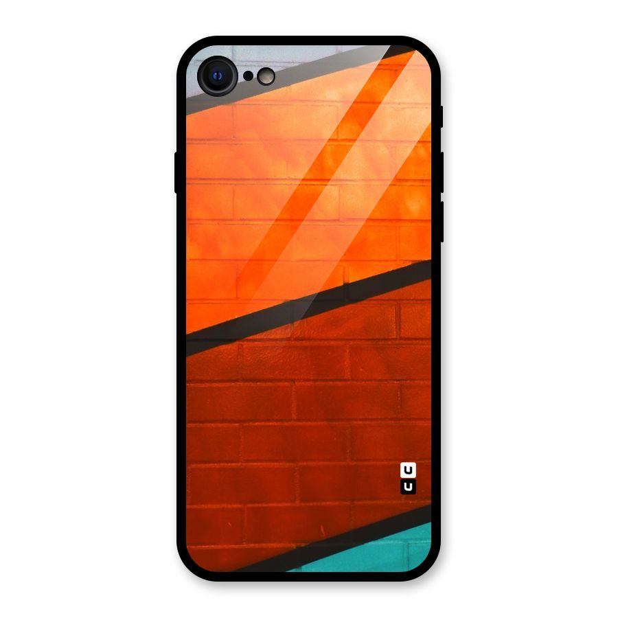 Wall Diagonal Stripes Glass Back Case for iPhone 7