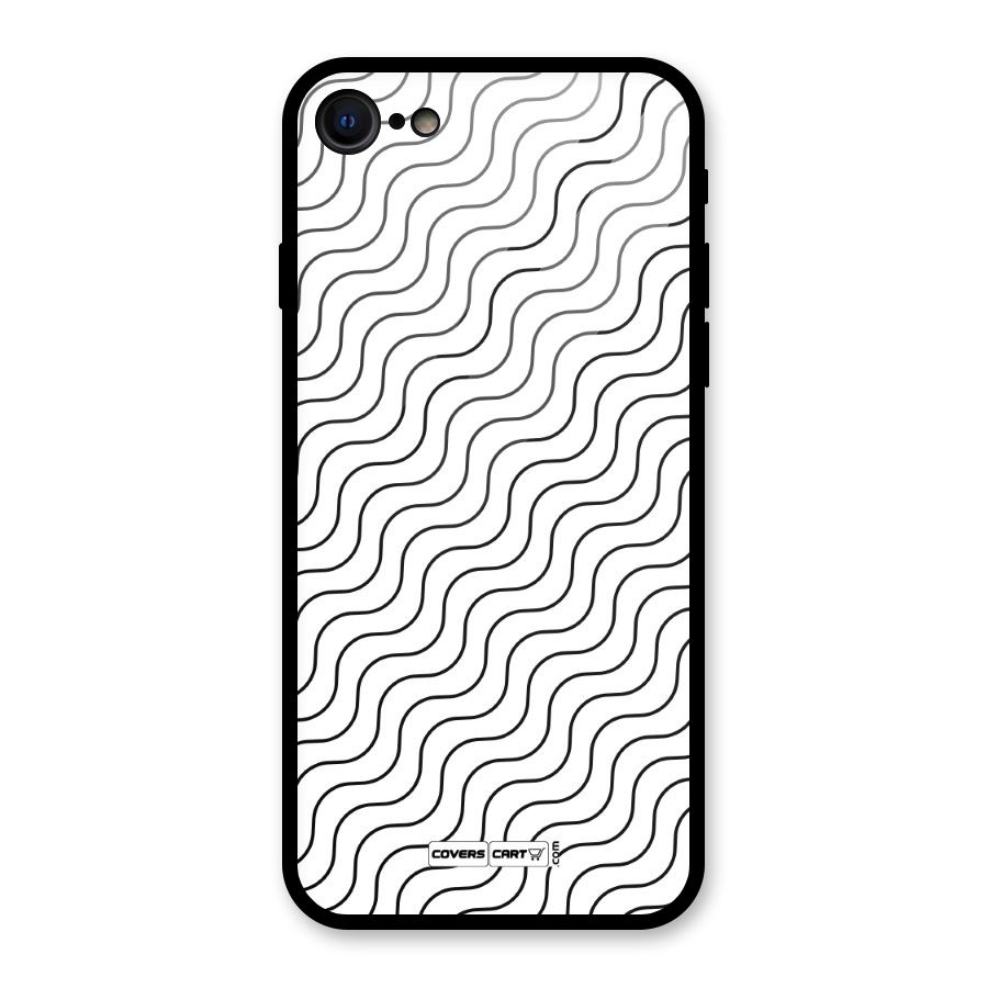 Wavy Pattern Glass Back Case for iPhone 7