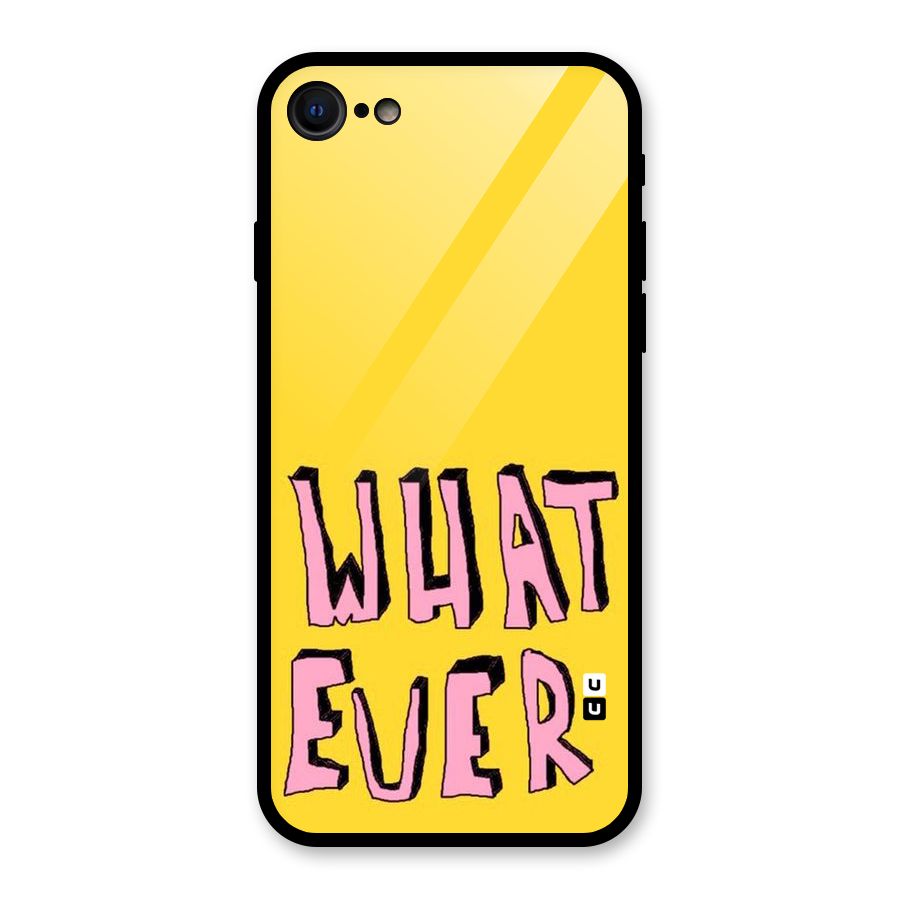 Whatever Yellow Glass Back Case for iPhone 7