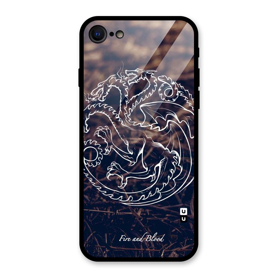 White Circle Glass Back Case for iPhone 7